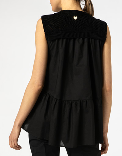 TWIN-SET Shirt im Materialmix Tägliche Deals
