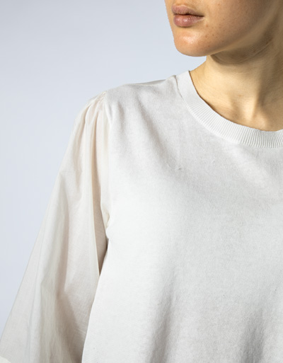 TWIN-SET Bluse mit Strickeinsatz VIP-Rabatte