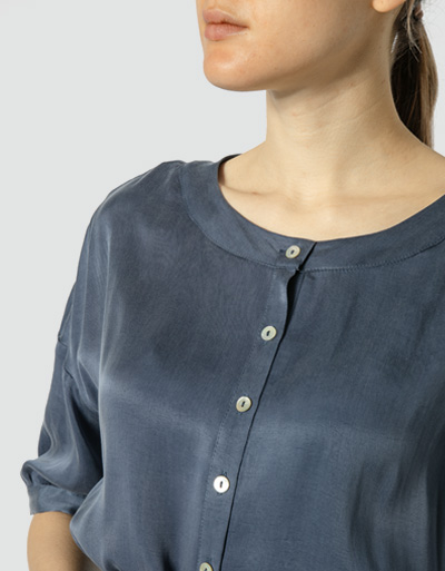 Daniel Hechter Hemdblusenkleid im cleanen Design Sonderangebot der Fabrik