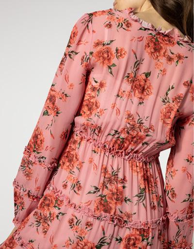 Replay Kleid im floralen Dessin Preisnachlass