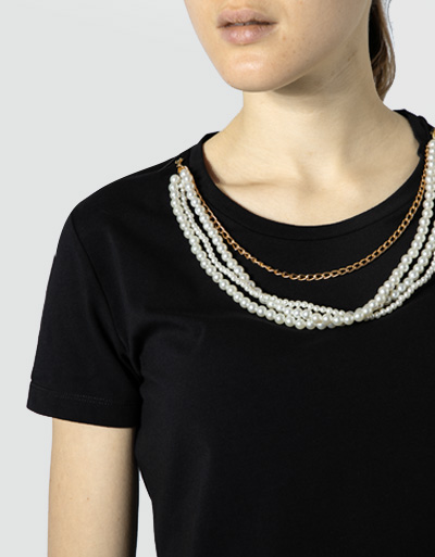 LIU JO T-Shirt mit Kettendetail Saisonale Angebote